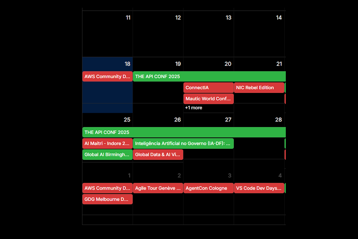Calendar dashboard view displaying deadline management and event visualization